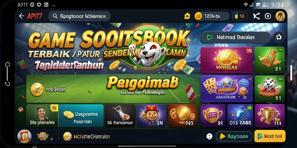 Tampilan menarik dari gameplay sportsbook API77 yang menampilkan pilihan taruhan.