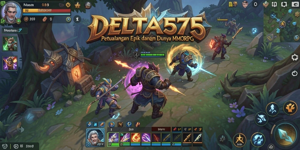 Gameplay DELTA575 yang menarik dan penuh aksi dalam dunia MMORPG.