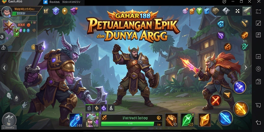 Tampilan aksi seru dalam gameplay ARPG GAHAR188.