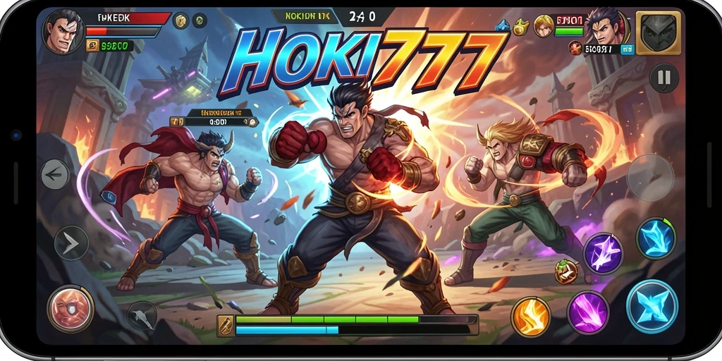 Tangkapan layar HOKI777 menampilkan aksi pertarungan yang mendebarkan antara karakter dengan efek visual yang menakjubkan.