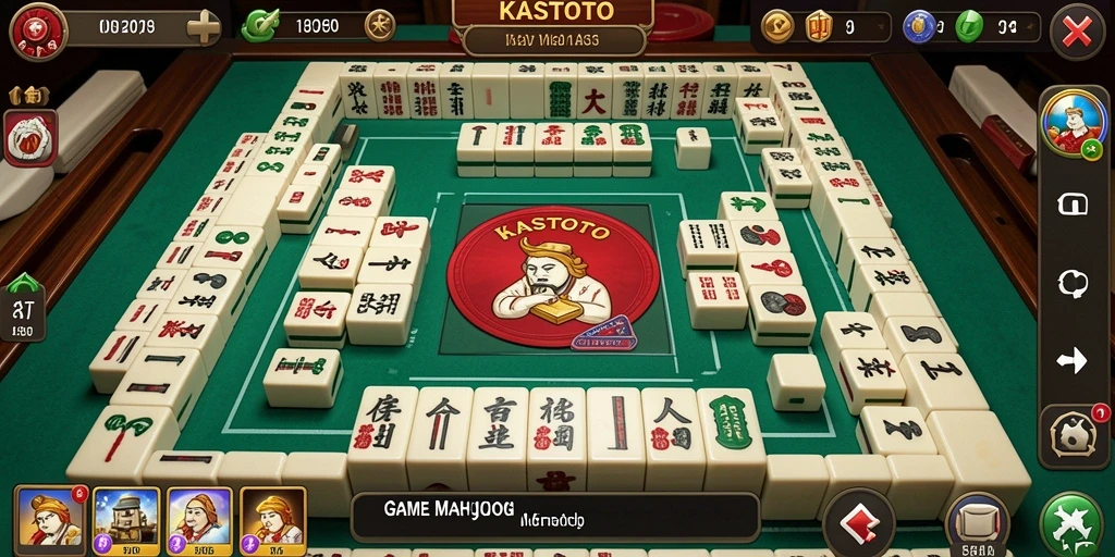 Screenshot KASTOTO menampilkan gameplay Mahjong yang seru dan menantang.
