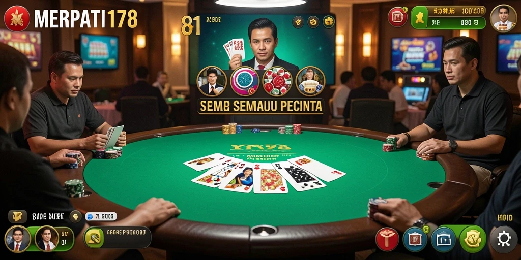 Tangkapan layar gameplay Poker yang mengasyikkan.