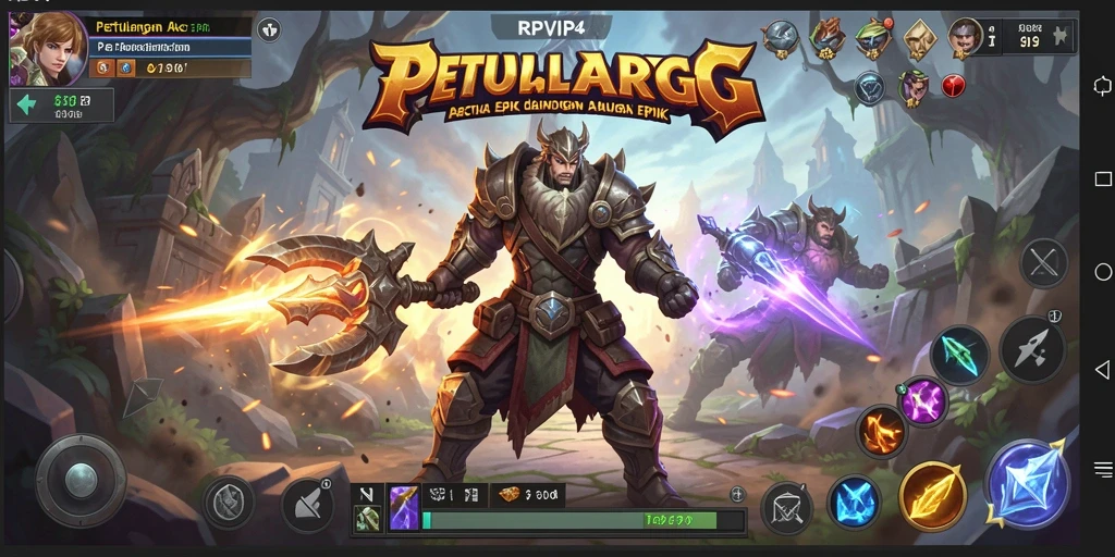 Tampilan aksi mendebarkan dalam permainan ARPG RPVIP4.