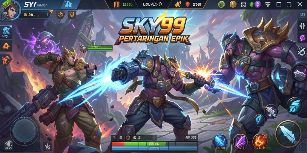 Gameplay intens dan seru dari SKY99 dengan aksi MOBA yang mendebarkan.