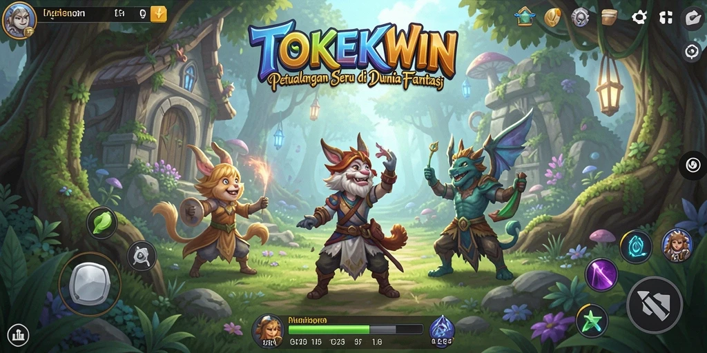 Tangkapan layar gameplay menampilkan aksi seru di TOKEKWIN.