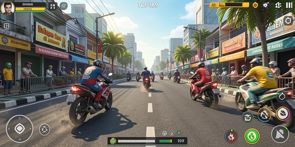 Gameplay seru balapan dengan grafik menakjubkan di TOPI189.